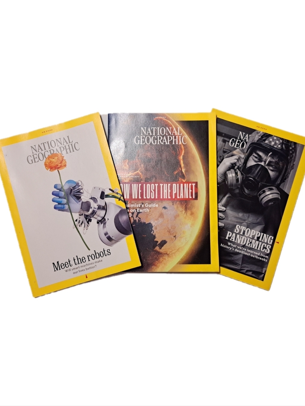 Bundle of 3 National Geographic Magazines 2020